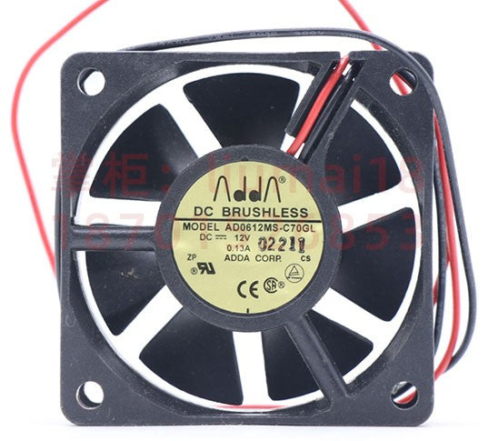 ADDA AD0612MS-C70GL 12V 0.13A 2wires Cooling Fan ADDA AD0612MS-C70GL 12V 0.13A 2wires Cooling Fan